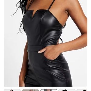 Size large pleather jumpsuit
